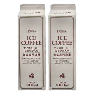 HOMER 加糖咖啡, 1L, 2瓶