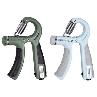 LEADER X Mellow Morandi 可調節智能計數握力器2件組 50~60kg 握力訓練, 藍色 + 綠色, 1組