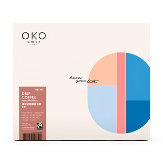 OKO 生態綠 濾泡式咖啡掛耳包 濃醇 10g 國際公平貿易認證, 30包, 1盒