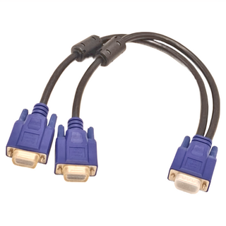 BUBUTech VGA線 15公 to 15母 + 15母 30CM, 1個