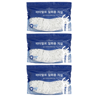 VITAHALO 牙線棒 600支 堅固耐用, 3包, 80mm