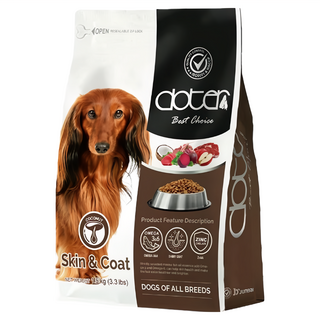 doter 寵愛物語 深色犬 皮毛保健 犬飼料, Corn, Full Fat Soybean Meal, Wheat Bran, 1.5kg, 1袋