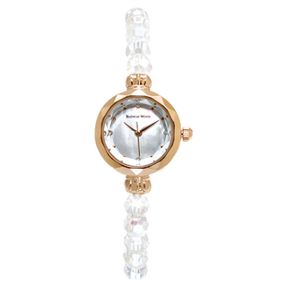 RADIANT STAR 璀璨之星 風起時 現代系列 海上繁花施華洛世奇水晶珍珠母貝花切玻璃小圓手鐲錶