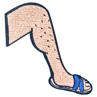 Hi 刺繡貼紙 貼布繡, 左腳腳毛, 1張