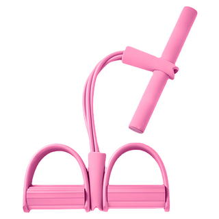OMG 腳蹬拉力健身器 瑜伽彈力繩 居家健身器材, 粉色, 1個