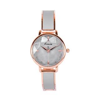 Kimio 銀河星空花玻璃切面手鐲錶 - 不鏽鋼錶帶, 灰面灰帶