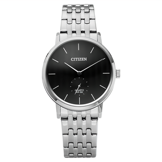 CITIZEN 手錶 六點鐘位置獨立秒針設計 BE9170-56E 50米防水 不鏽鋼錶帶, 黑色 + 銀色