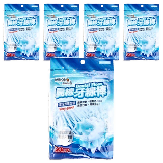 minono 米諾諾 扁線牙線棒, 7cm, 220支, 5包