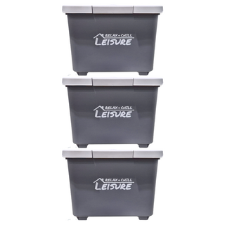 KEYWAY 聯府 想生活滑輪整理箱 SPP-00049, 灰色, 3個