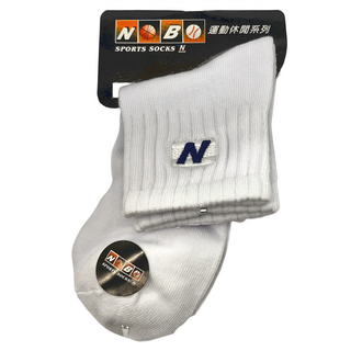 NBO #651刺繡1/2素色襪 12個