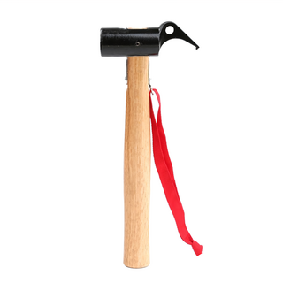 高碳鋼營槌 拔釘器 手繩顏色隨機, 黑色 + 木柄, 1個