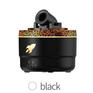 2026新款炮臺七彩裂紋香薰機智能桌面加溼器空氣加溼精油香薰機, 炮臺香薰機, 黑色-【176-USB】