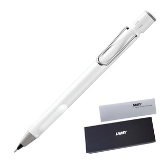 LAMY 사파리 샤프 샤이니 화이트 + 하드케이스 + 리플렛, 0.5mm, 1개