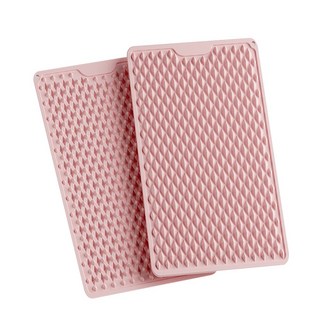 超慢跑墊磁石指壓板,加大加厚55公分無摺痕,健康步道腳底按摩墊, 矽膠指壓板【粉色 方形】硬度60D, 1個