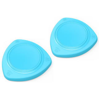 LEZER 瑜珈跪墊+滑行盤組 - 台灣製造二合一多功能瑜珈墊, 藍色, 2個