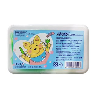 康寶牙線棒(家庭號)360支/盒,深入清潔牙縫,預防蛀牙牙周病, 1個, 200個裝