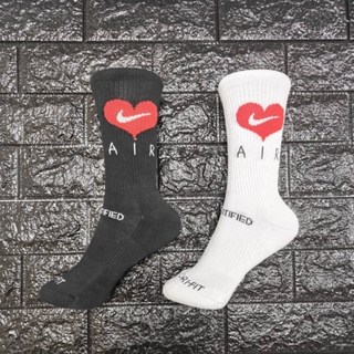 Nike x Drake 限量聯名款愛心印花運動長襪(三入組), Nike x Drake愛心印花黑色,M (38-42cm), 1個, 黑色