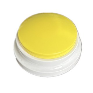 錄音按鈕 訓練說話, 1個, 錄音款-白底黃色-寵物按鈕