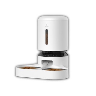 PETLIBRO 膠囊智能餵食器 5L - 寵物自動餵食器 手機APP控制 定時定量, 視訊雙碗 白色, 1套