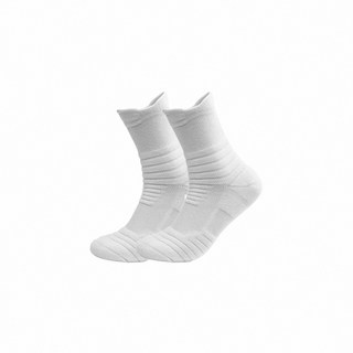 簡約運動襪 中筒襪 短筒襪 短襪 - 素色簡約襪, 白, 1個