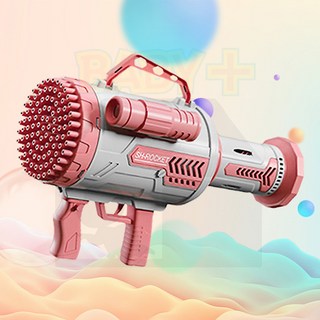 Bazooka 泡泡槍 69孔/100孔 附電池充電線 兒童玩具, 1個, 100孔 x 粉色