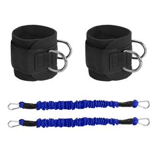 腿部彈跳拉力繩 跆拳道訓練帶 腳踝彈力繩 側部訓練拉力帶阻力, 藍色(30磅), 1個