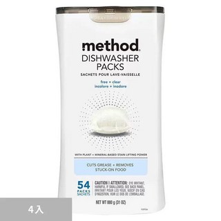 美則 Method 潔淨三效洗碗球 無香料 54顆 X 4入, 1個