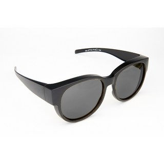 台灣製造 大圓框 偏光太陽眼鏡 UV400 抗強光 防眩光 駕駛墨鏡, 1個, 黑框灰色偏光片