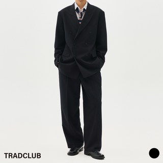 트래드클럽 에센트 더블 오버 캐주얼 셋업 수트 (블랙 M~5XL)