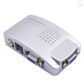 VGA轉Video視訊轉接盒 VGA轉AV S端子 VGA轉VGA 多功能轉換器 支援多種解析度, 1個