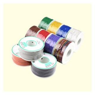 【臺灣現貨】電子線 鍍銀線 OK線 跳線 單芯線電子配線 30AWG 黑/棕/紅/橙/黃/綠/藍/紫/灰/白 250M, 彩色, 1個