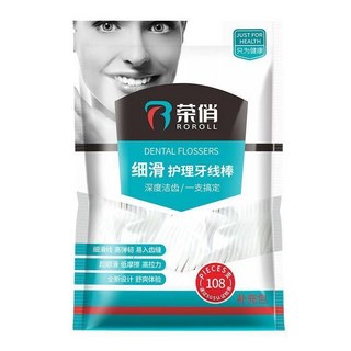 愛北鼻 兒童牙線棒/成人牙線 細滑牙線, 1個, 成人款自動盒補充包-108支入, 108