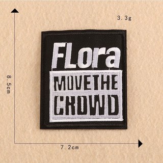 新款印花字母熨燙布貼,黑白刺繡徽章,DIY服裝輔料裝飾, 款式十五, 1個