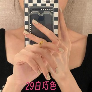 秋冬溫變指甲油 免烤 持久不掉色 防水速乾 學生美甲 (臺灣出貨), 29白巧【免烤型】, 1個