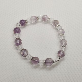 設計款水晶手鍊 情侶禮物 生命靈數 紫螢石簡約款 7mm 15手圍