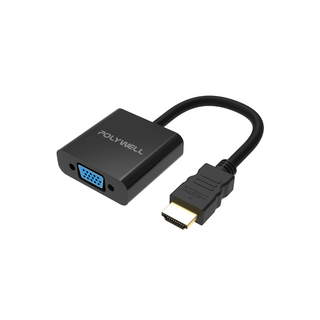 POLYWELL寶利威爾 HDMI轉VGA 訊號轉換器 1080P FHD HDMI VGA 轉接線 轉接頭, 詳見包裝, 詳見包裝