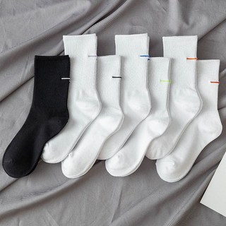 白色中筒襪 韓版潮款運動襪 適合籃球高幫襪
