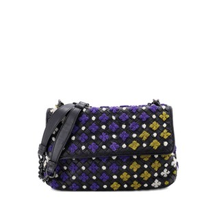 보테가 베네타 중고 올림피아 자수 인트레치아토 나파 스몰 크로스 백