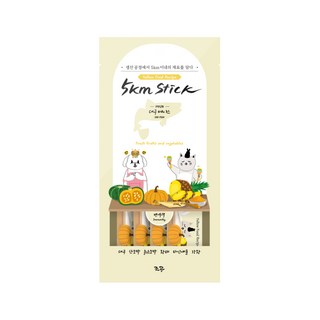 【韓國朝貢】5km stick 犬貓營養蔬果肉泥 - 淺黃色(14g x 4入), 1個, 鱈魚(免疫力)