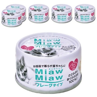 MIAWMIAW 妙喵 片狀貓罐頭, 鮪魚 + 雞肉, 70g, 6罐