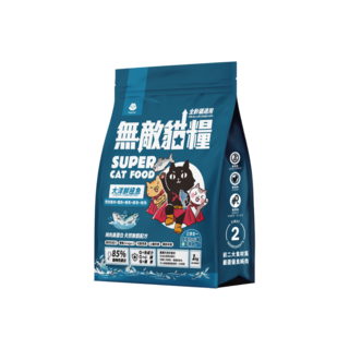 ParkCat 無敵貓糧 蜂王乳霸王雞 大洋鮮蝦口味 全齡貓適用 無穀高蛋白配方 300G 1KG 2KG, 海鮮, 1個