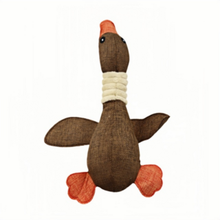 寵物發聲絨毛玩具 鴨子造型 耐咬 磨牙 緩解無聊 棕色, 1個, 寵物玩具- 棕色大雁