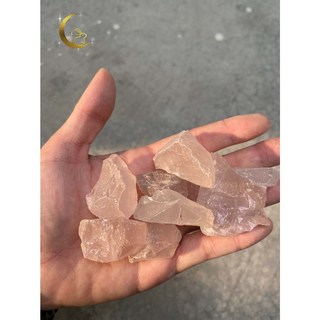 moon_hao 高透粉水晶原礦 100g 愛情人緣碎石
