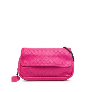 보테가 베네타 중고 2012-2024 스몰 카프스킨 인트레치오미라지 엠보스드 버터플라이 체인 크로스 백