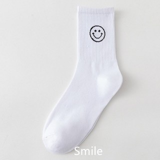 可愛笑臉中筒襪,6種顏色選擇,透氣不悶熱,不易起毛球