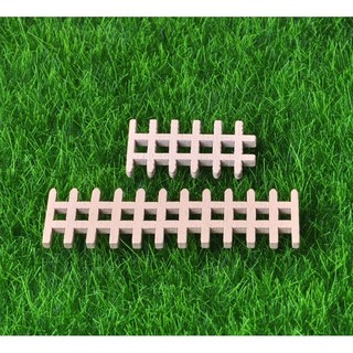 【微景小舖】木頭小籬笆柵欄(一組2入)微景觀居家裝飾園藝造景 拍攝道具擺飾 迷你場景佈置 療癒小物 DIY櫥窗佈置, 一組2入(一條長柵欄,一條短柵欄)