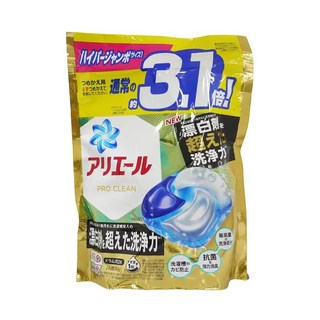 日本P&G ARIEL 3.1倍 4D洗衣膠球補充包 (漂白成份) 28入, 1個, 補充包28入