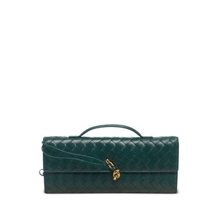 보테가 베네타 중고 안디아모 인트레치아토 레더 미디엄 토트 백