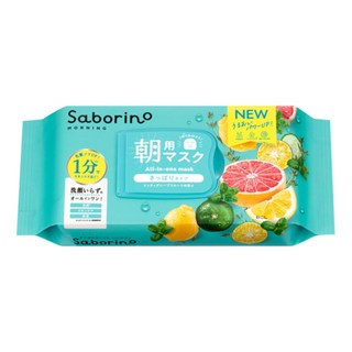 Saborino 維他命C早安面膜, 1個, 早安清爽型水果保濕三效合一潤澤肌膚32片