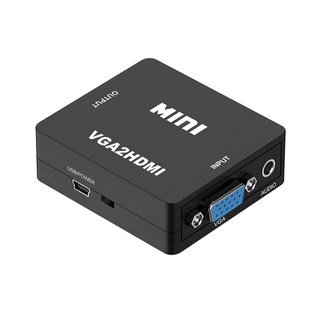 VGA轉接頭 VGA轉DVI VGA轉HDMI VGA轉MiniDP 電腦螢幕影音轉換器,多接口支援,即插即用,高清影音, 1個, VGA 轉 HDMI(MINI)